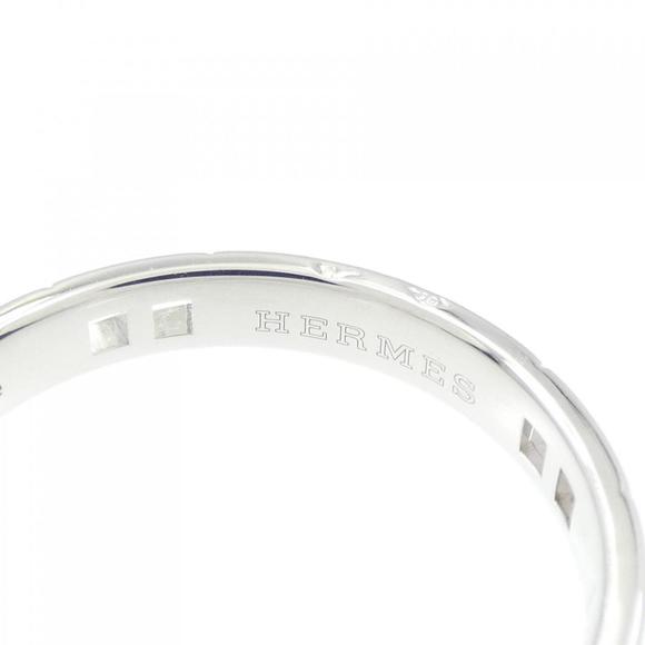 HERMES White Gold Band Ring Size 8.75 (US) 59 (EU) 19 (JP) - Picture 3 of 4